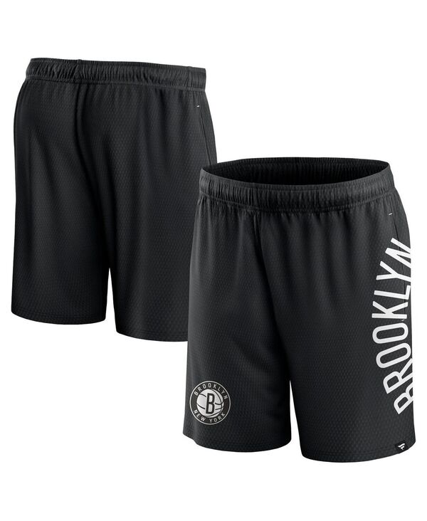 ファナティクス メンズ ボトムス ハーフパンツ・ショーツ メッシュ ショートパンツ Fanatics Men's Black Brooklyn Nets Post Up Mesh Shorts Black ブラック