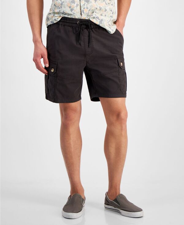 サンストーン メンズ ボトムス ハーフパンツ・ショーツ リラックスフィット ショートパンツ Sun + Stone Men's Relaxed Fit 8 Cargo Shorts Black Shadow ブラック