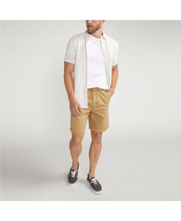 シルバー ジーンズ メンズ ボトムス ハーフパンツ・ショーツ ショートパンツ Silver Jeans Co. Men's Essential Twill Pull-On Chino Shorts Tan タン