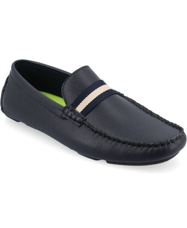 バンス メンズ シューズ スリッポン・ローファー ローファー Vance Co. Men's Griffin Tru Comfort Foam Slip-On Driving Loafers Blue ブルー｜ReVida 店