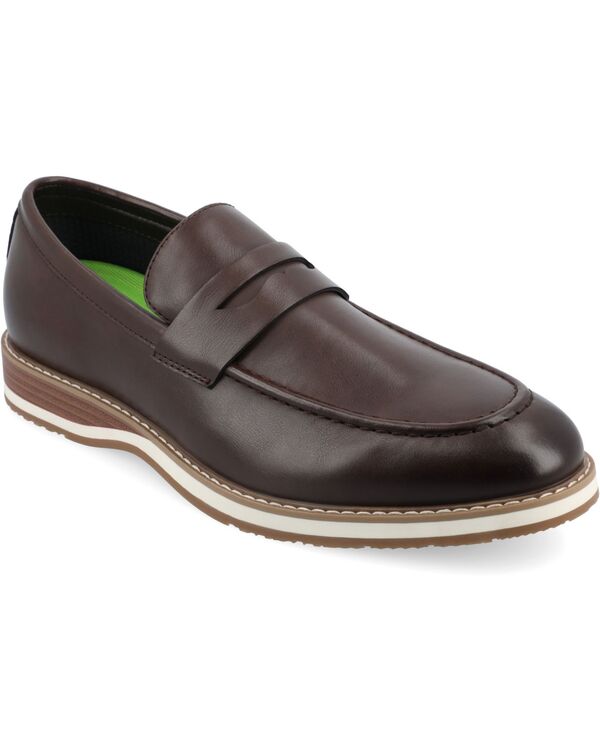 バンス メンズ シューズ スリッポン・ローファー ローファー Vance Co. Men's Kahlil Tru Comfort Foam Slip-On Penny Loafers Brown ブラウン