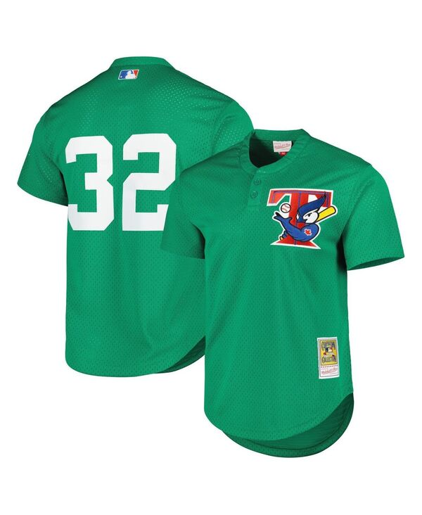 ミッチェル&ネス メンズ トップス シャツ メッシュ ジャージー Mitchell & Ness Men's Green Toronto Blue Jays Cooperstown Collection Mesh Batting Practice Jersey Green グリーン