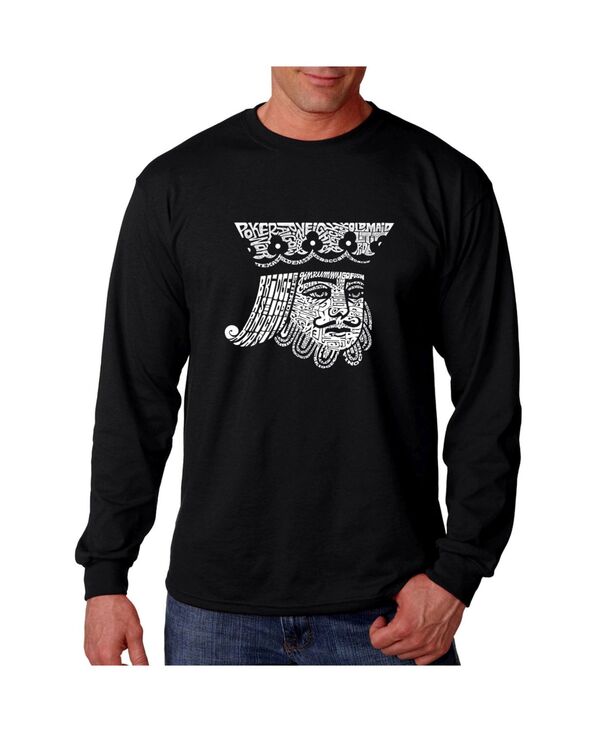 エルエーポップアート メンズ トップス Tシャツ LA Pop Art Men's Word Art Long Sleeve T-Shirt - King of Spades Black ブラック