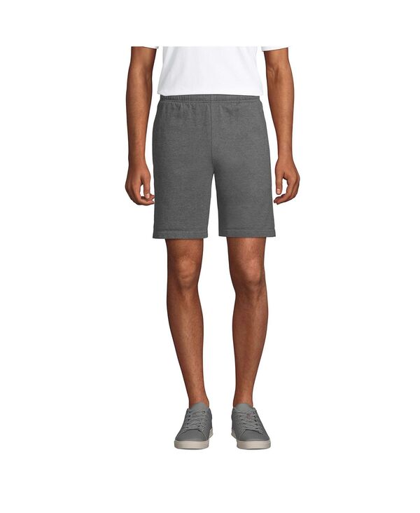ランズエンド メンズ ボトムス ハーフパンツ・ショーツ ショートパンツ ニット ジャージー Lands' End Men's Jersey Knit Shorts Charcoal heather チャコール 10,345円
