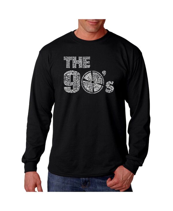 エルエーポップアート メンズ トップス Tシャツ LA Pop Art Men's Word Art Long Sleeve T-Shirt- The 90's Black ブラック