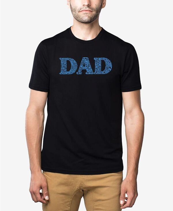 エルエーポップアート メンズ トップス Tシャツ LA Pop Art Men's Premium Blend Dad Word Art Short Sleeve T-shirt Black ブラック