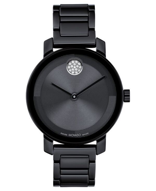 モバド レディース アクセサリー 腕時計 Movado Women's Swiss Bold Evolution 2.0 Black Ceramic Bracelet Watch 34mm Black ブラック｜ReVida 店