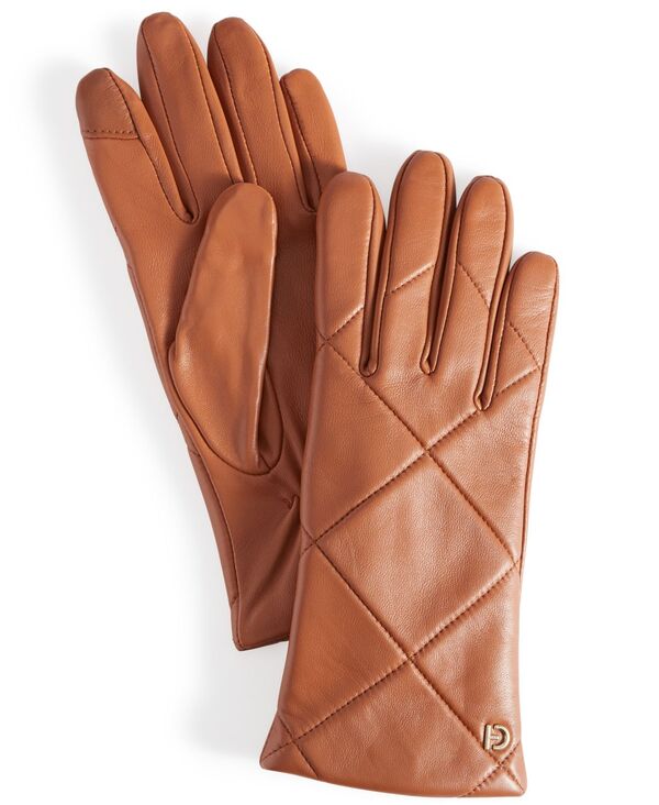 コールハーン レディース アクセサリー 手袋 キルティング レザー Cole Haan Women Quilted Leather Gloves British Tan タン