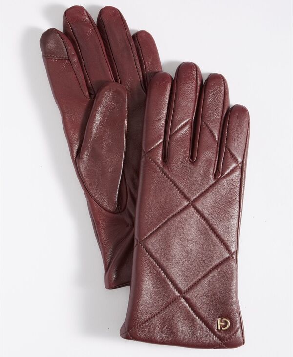 コールハーン レディース アクセサリー 手袋 キルティング レザー Cole Haan Women's Quilted Leather Gloves Pinot