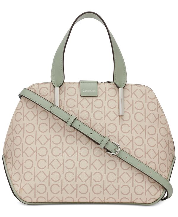 カルバンクライン レディース 御徒面子 ハンドバック Calvin Klein Audrey Signature Convertible Satchel Van Kh/dsr バッグ・小物・ブランド雑貨-ハンドバッグ