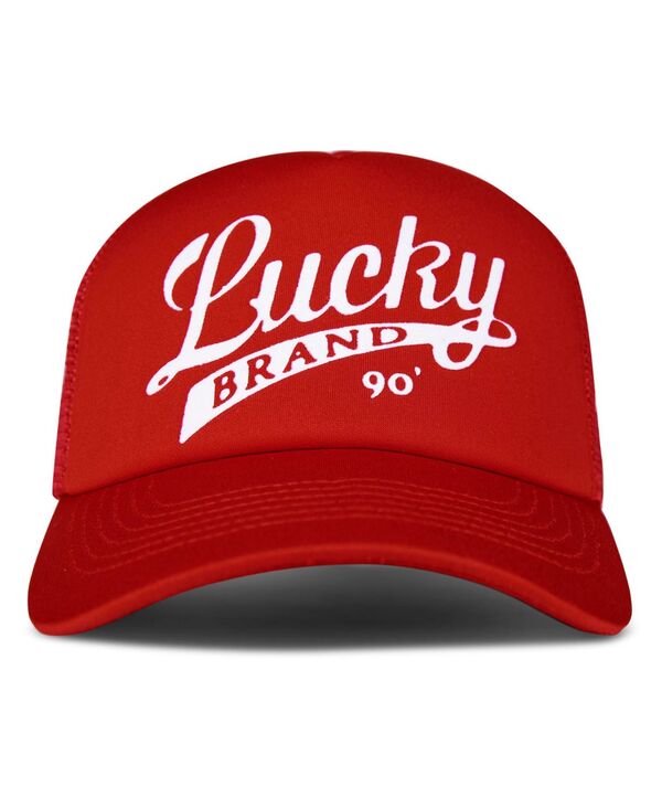 ラッキーブランド レディース アクセサリー 帽子 プリント キャップ Lucky Brand Women's Print Trucker Cap Red レッド｜ReVida 店