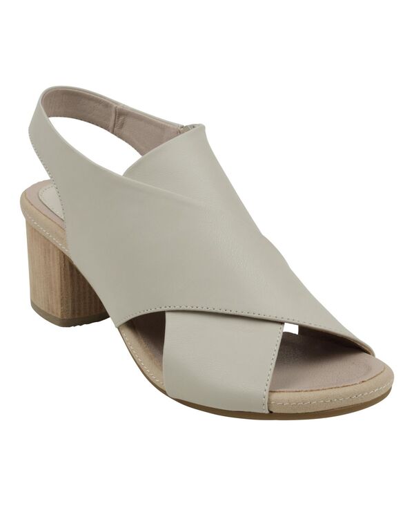 ジーシーシューズ レディース シューズ サンダル ヒール GC Shoes Women's Keefa Cross Strap Slingback Heeled Sandals Stone ストーン