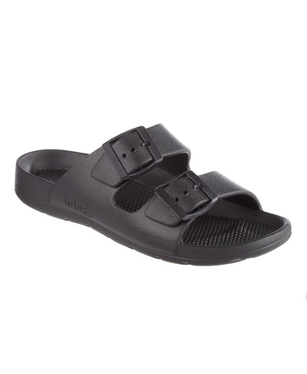 トーツ レディース シューズ サンダル Totes Women's Double Buckle Adjustable Slide with Everywear Black ブラック