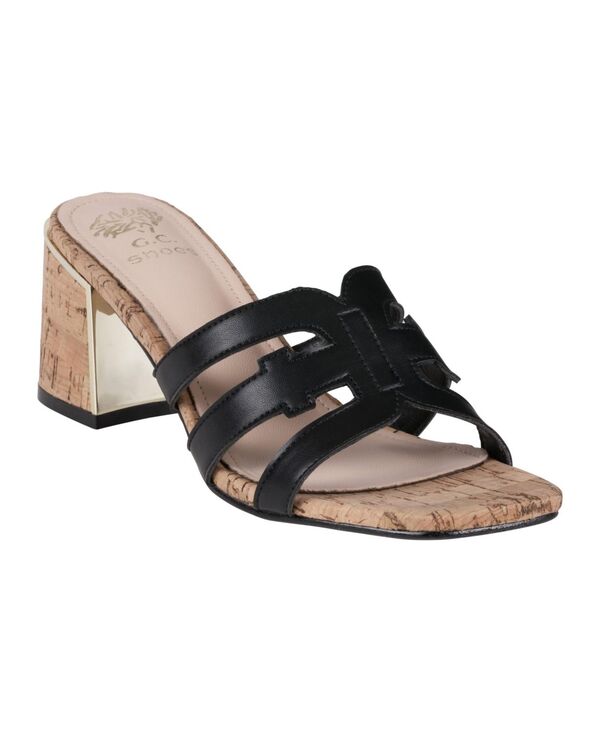 ジーシーシューズ レディース シューズ サンダル ヒール GC Shoes Women's Gianna Block Heel Dress Sandals Black ブラック