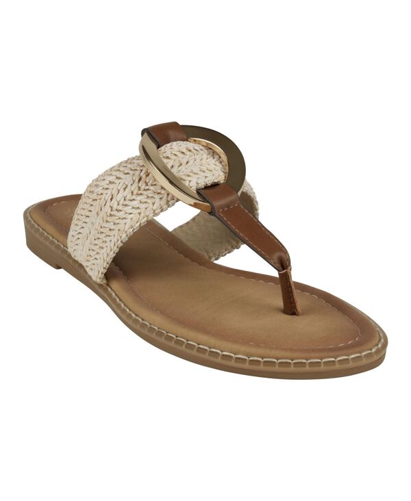 ジーシーシューズ レディース シューズ サンダル GC Shoes Women's Jovie Woven Thong Flat Sandals Natural|ReVida 店