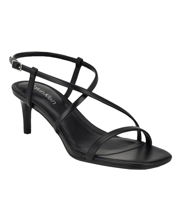 カルバンクライン レディース シューズ サンダル ヒール Calvin Klein Women's Ishaya Strappy Low Heel Dress Sandals Black ブラック