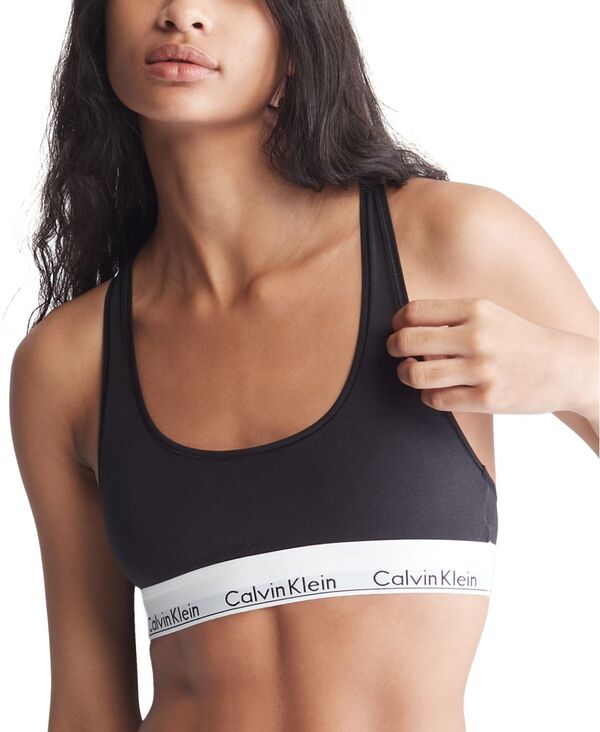 カルバンクライン レディース アンダーウェア ブラジャー コットン Calvin Klein Women's Modern Cotton Bralette F3785 Black ブラック