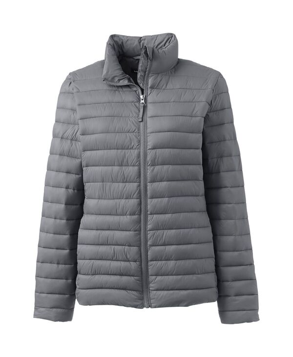 ランズエンド レディース アウター ジャケット・ブルゾン ジャケット Lands End Women School Uniform Insulated Jacket Arctic gray グレー