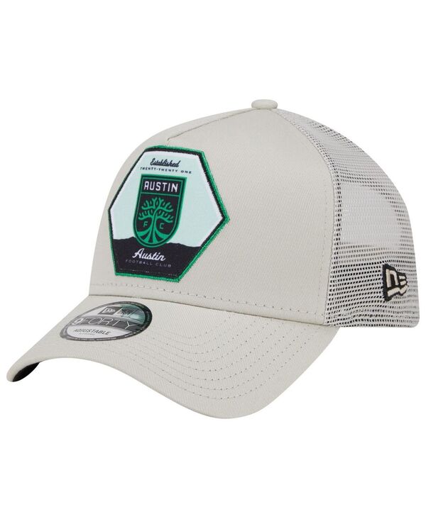 ニューエラ メンズ アクセサリー 帽子 New Era Men's Cream Austin FC Established Patch 9FORTY A-Frame Trucker Adjustable Hat Cream クリーム