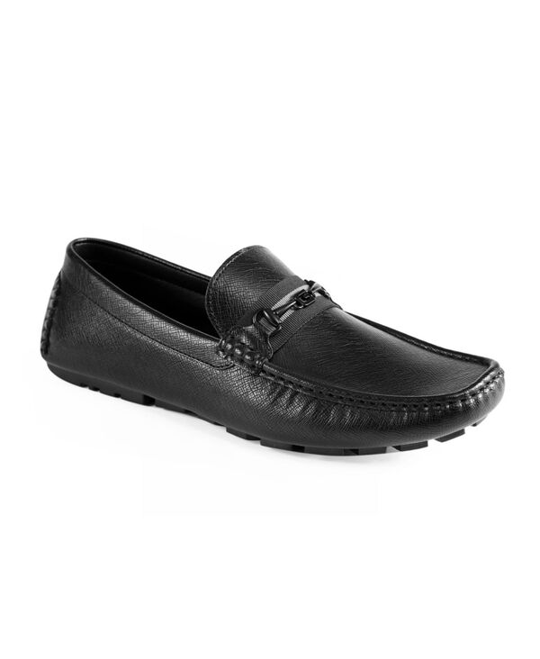ゲス メンズ シューズ スリッポン・ローファー ローファー GUESS Men's Aarav Moc Toe Slip On Driving Loafers Black ブラック