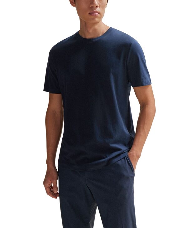 ヒューゴボス メンズ トップス Tシャツ 半袖 Hugo Boss Men's Slim-Fit Short-Sleeved T-Shirt Dark Blue ブルー