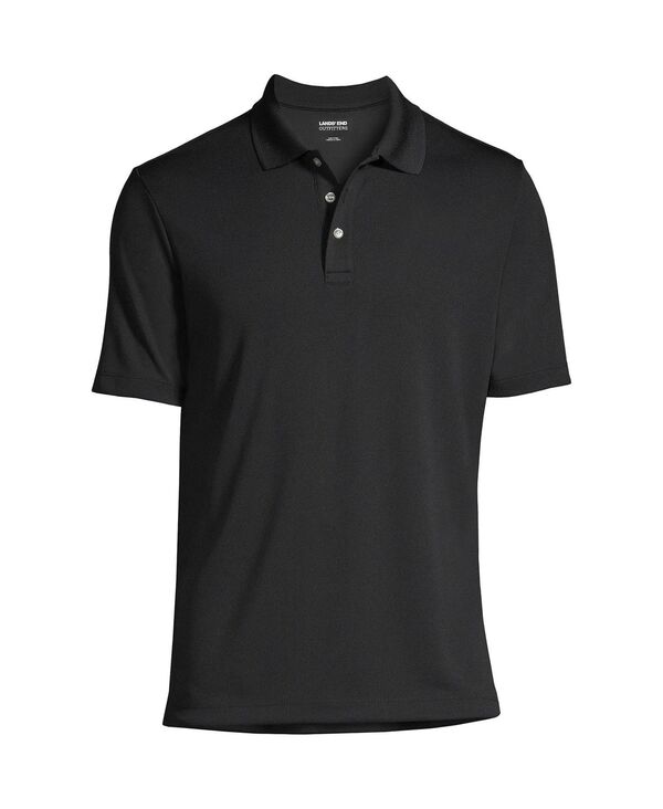 ランズ挙げ句の果て メンズ トップス スポーツシャツ トール プルオーバー Lands\u0027 End School Uniform Men\u0027s Tall Short Sleeve Solid Active Polo Shirts Black 黒いこと