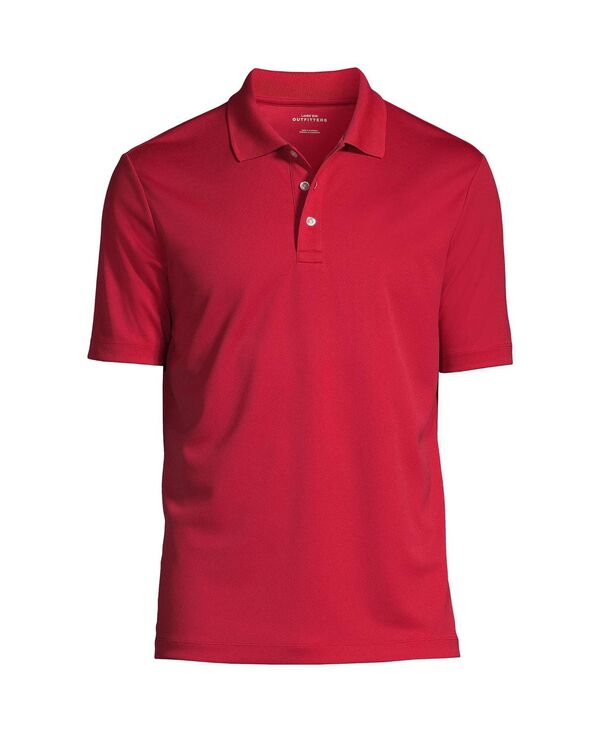 ランズ挙げ句の果て メンズ トップス スポーツシャツ トール プルオーバー Lands\u0027 End School Uniform Men\u0027s Tall Short Sleeve Solid Active Polo Shirts Rich red 赤いこと