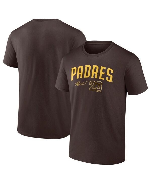 ファナティクス メンズ トップス Tシャツ Fanatics Men's Fernando Tatis Jr. Brown San Diego Padres Player Name and Number T-shirt Brown ブラウン