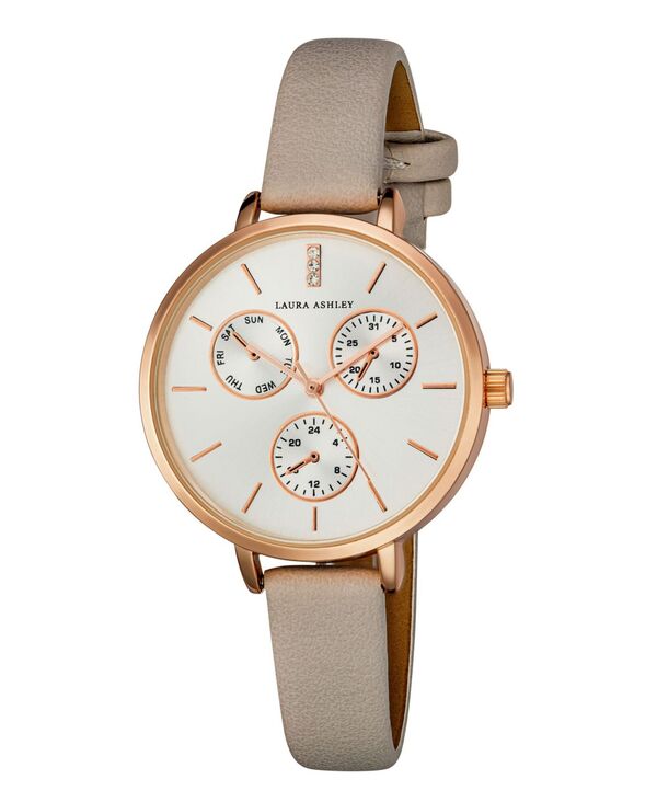 ローラアシュレイ レディース アクセサリー 腕時計 Laura Ashley Women's Chrono Dial Gray Polyurethane Strap Watch 36mm Gray グレー|ReVida 店