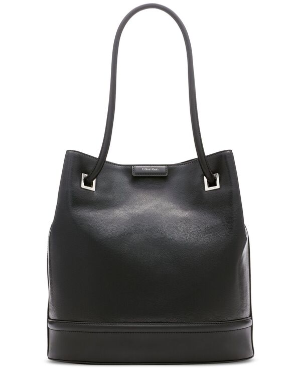 カルバンクライン レディース バッグ トートバッグ Calvin Klein Ash Tote with Magnetic Snap Black/silver ブラック
