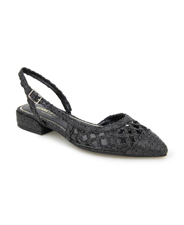 ケネスコール レディース シューズ パンプス ヒール Kenneth Cole New York Women's Cayla Crochet Block Heel Slingback Pumps Black ブラック