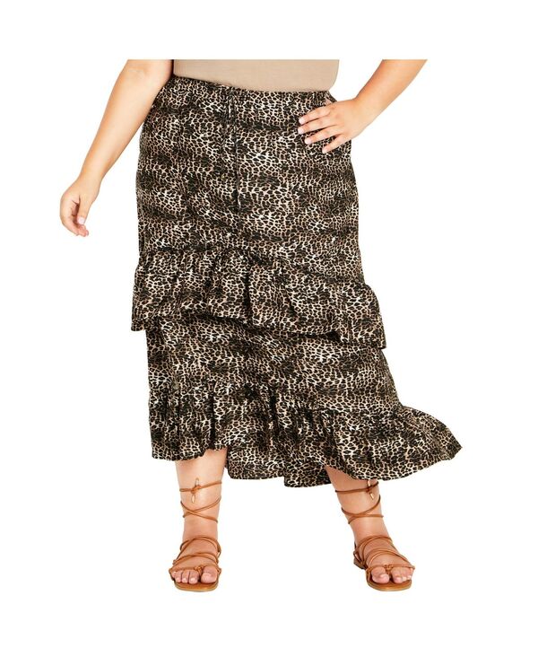 シティーシック レディース ボトムス スカート CITY CHIC Women's Brinley Skirt Brown ブラウン