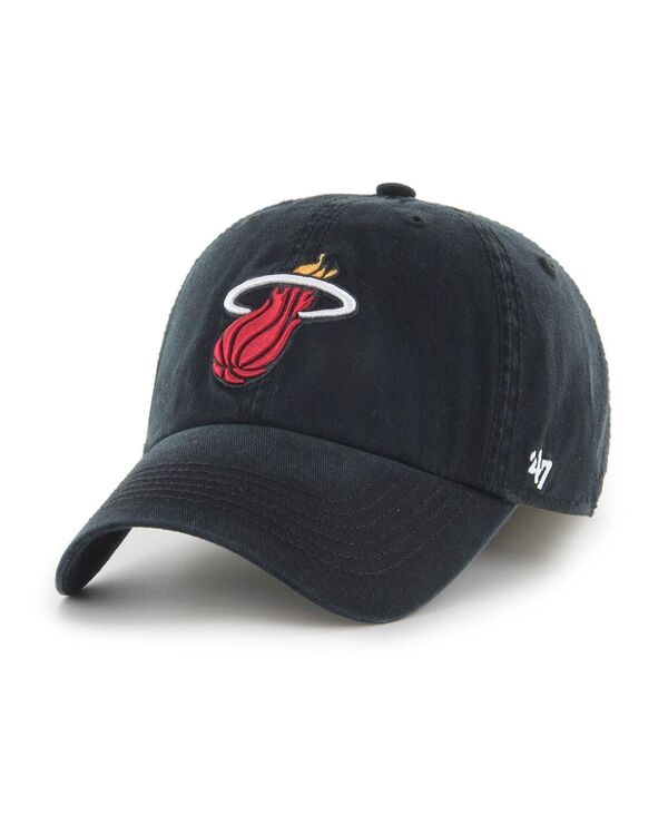 47 ブランド メンズ アクセサリー 帽子 '47 Brand Men's Black Miami Heat Classic Franchise Fitted Hat Black ブラック