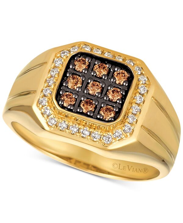 ル ヴァン メンズ アクセサリー リング Le Vian Gents Men's Diamond Ring (1/2 ct. t.w.) in 14k Yellow Gold イエロー