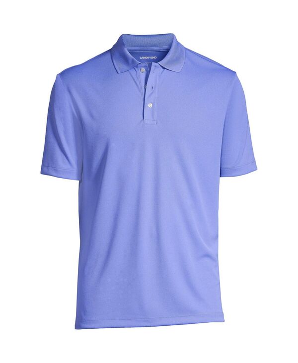 ランズ挙げ句の果て メンズ トップス スポーツシャツ Lands\u0027 End Men\u0027s School Uniform Short Sleeve Solid Active Polo Shirt True blue 青み