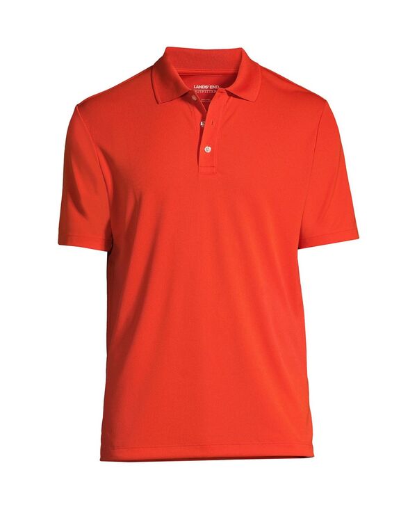 ランズ挙げ句の果て メンズ トップス スポーツシャツ Lands\u0027 End Men\u0027s School Uniform Short Sleeve Solid Active Polo Shirt Zesty orange オレンジ色