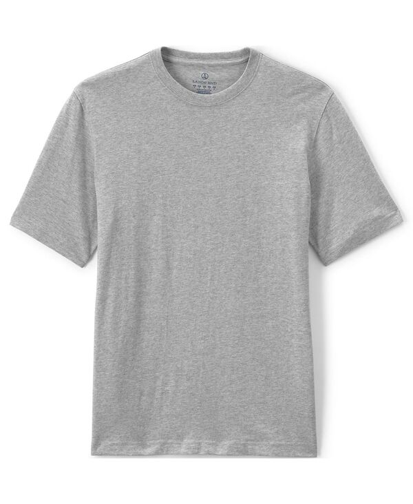 ランズエンド メンズ トップス Tシャツ Lands' End Men's School Uniform Short Sleeve Essential T-shirt Gray heather グレー