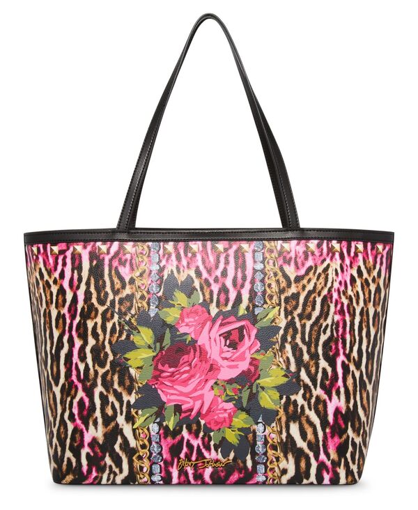 ベッツィジョンソン レディース バッグ トートバッグ 刺繍 Betsey Johnson Leopard Embroidered Patch Tote Multi マルチカラー|ReVida 店