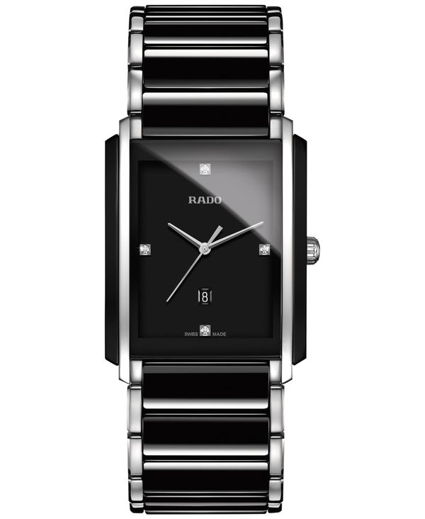 半額品 ラド メンズ 腕時計 アクセサリー Men S Swiss Integral Diamond Accent Black Ceramic And Stainless Steel Bracelet Watch 31mm R6712 Black Revida 店 半額品 Upload Easypromomusic Net