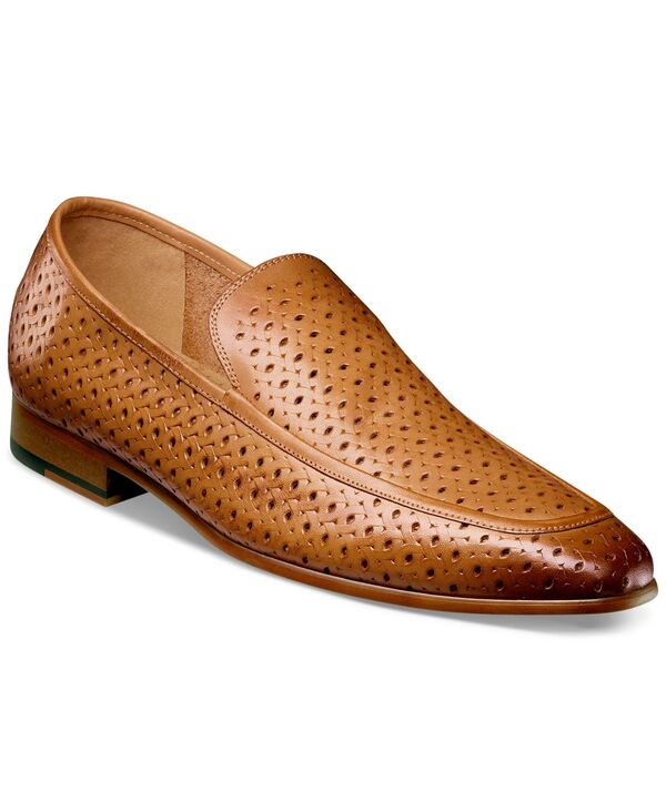 ステイシーアダムス メンズ シューズ スリッポン・ローファー ローファー Stacy Adams Men's Winden Perforated Slip-On Loafers Natural