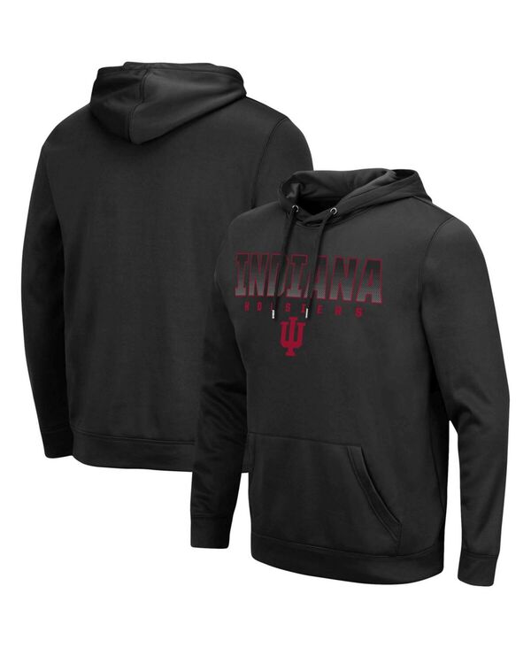コロシアム メンズ アウター パーカー・スウェット パーカー Colosseum Men's Black Indiana Hoosiers Blackout 3.0 Pullover Hoodie Black ブラック