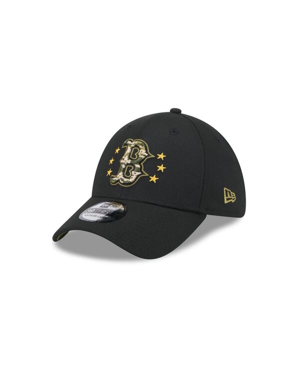 ニューエラ メンズ アクセサリー 帽子 New Era Men's Black Boston Red Sox 2024 Armed Forces Day 39THIRTY Flex Hat Black ブラック