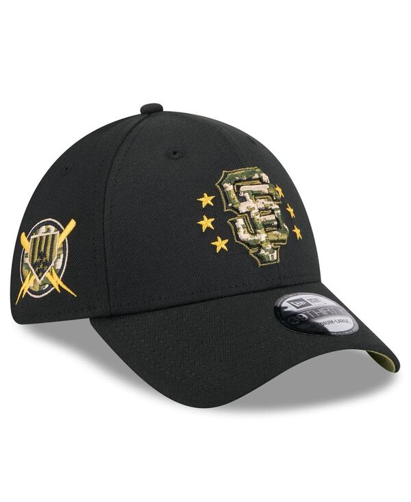 ニューエラ メンズ アクセサリー 帽子 New Era Men's Black San Francisco Giants 2024 Armed Forces Day 39THIRTY Flex Hat Black ブラック
