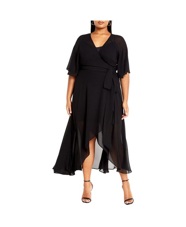 シティーシック レディース トップス ワンピース CITY CHIC Women's Lovers Lane Dress Black ブラック