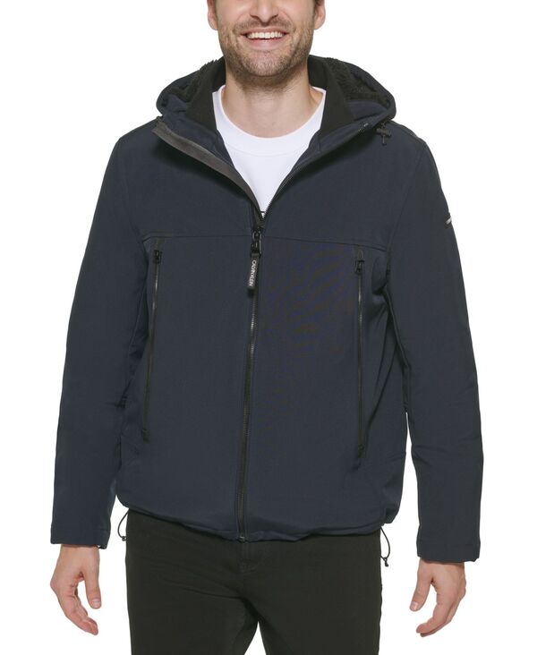 カルバンクライン メンズ アウター ジャケット・ブルゾン ジャケット Calvin Klein Men's Sherpa Lined Infinite Stretch Soft Shell Jacket True Navy ネイビー 19,786円