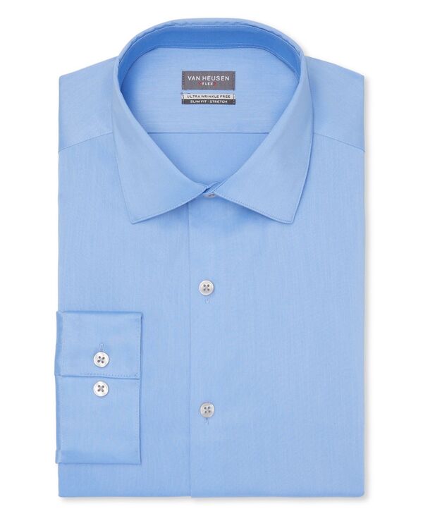 ヴァンハウセン メンズ トップス シャツ スリムフィット Van Heusen Men's Flex Collar Slim Fit Dress Shirt Grey Mist グレー｜ReVida 店 9,706円