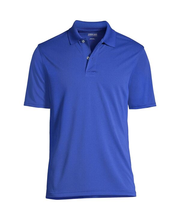 ランズエンド メンズ トップス ポロシャツ ポリエステル Lands' End Men's School Uniform Short Sleeve Polyester Polo Dark cobalt blue ブルー｜ReVida 店