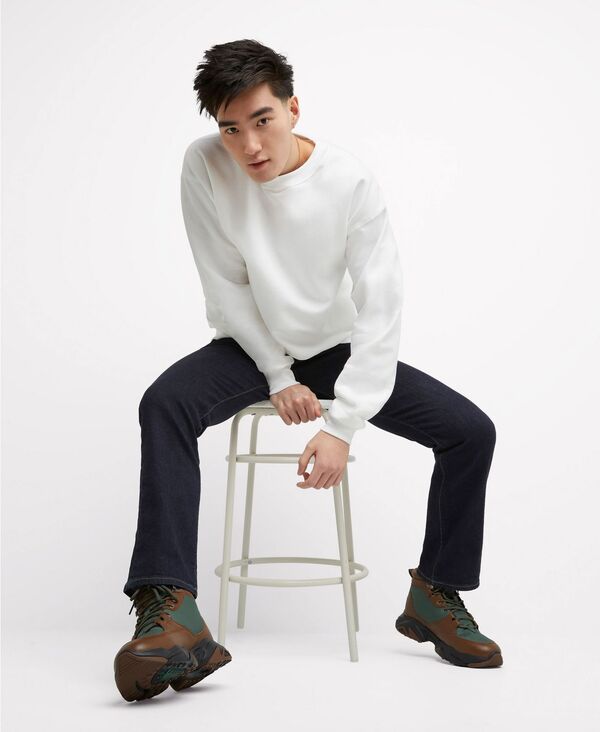 ヘインズ メンズ アウター パーカー・スウェット クルーネック スウェット シャツ フリース Hanes Ultimate Men's Heavyweight Fleece Crewneck Sweatshirt White ホワイト
