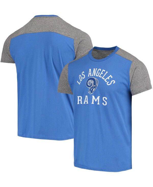 マジェスティック メンズ トップス Tシャツ Majestic Men's Royal Heathered Gray Los Angeles Rams Gridiron Classics Field Goal Slub T-shirt Royal Heathered Gray グレー