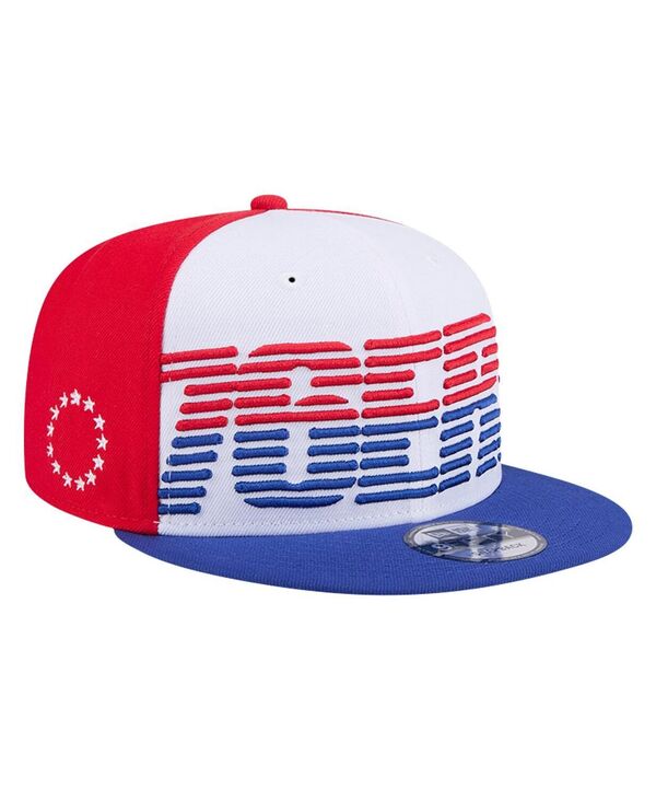 ニューエラ メンズ アクセサリー 帽子 New Era Men's White/Royal Philadelphia 76ers Throwback Gradient Tech Font 9fifty Snapback Hat White Roya ホワイト